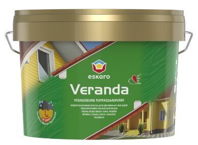 Krāsa koka fasādēm Eskaro Veranda Krāsaina