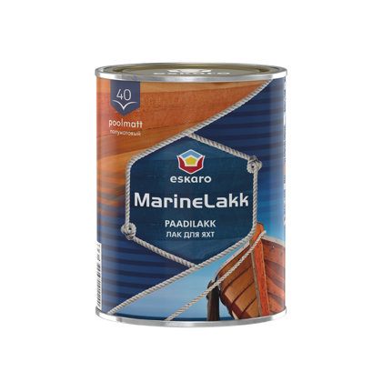 Marine Lakk 40 Dėvėjimui atsparus pusiau matinis uretano alkinis lakas, skirtas medinei valčių daliai esančiai virš vandens lakuoti