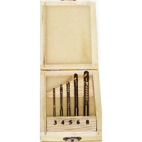 Frēzēšanas urbji 3–8 mm. 5 gab.